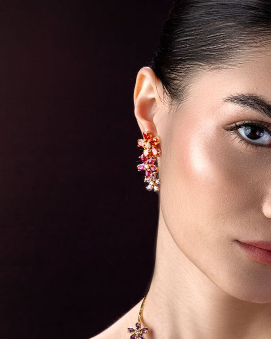 The triple floral earring