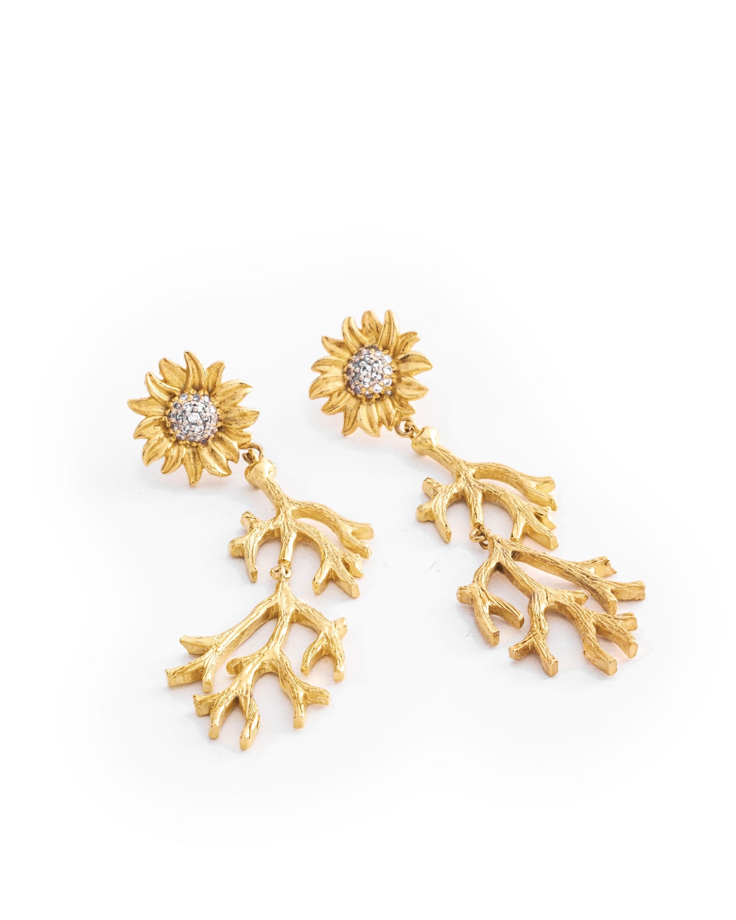 The sunflower branched earring
