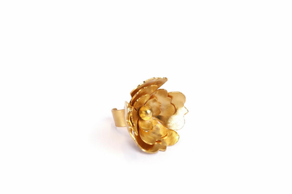 Golden Floral Ring