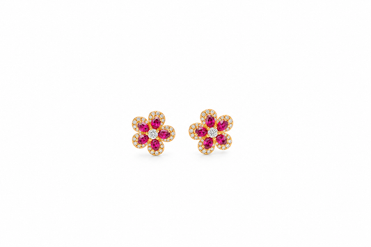 The floral sparkle earrings