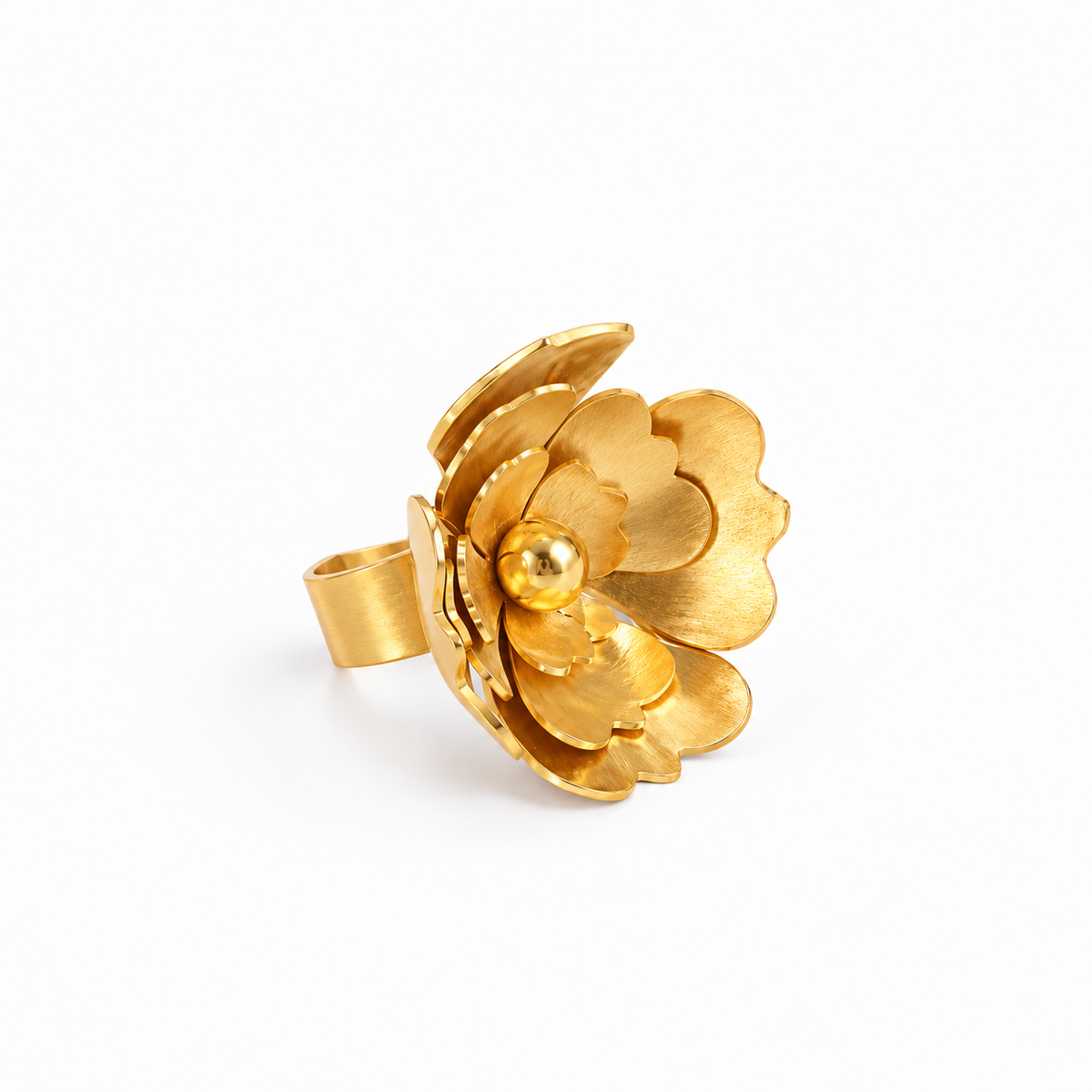 Golden Floral Ring